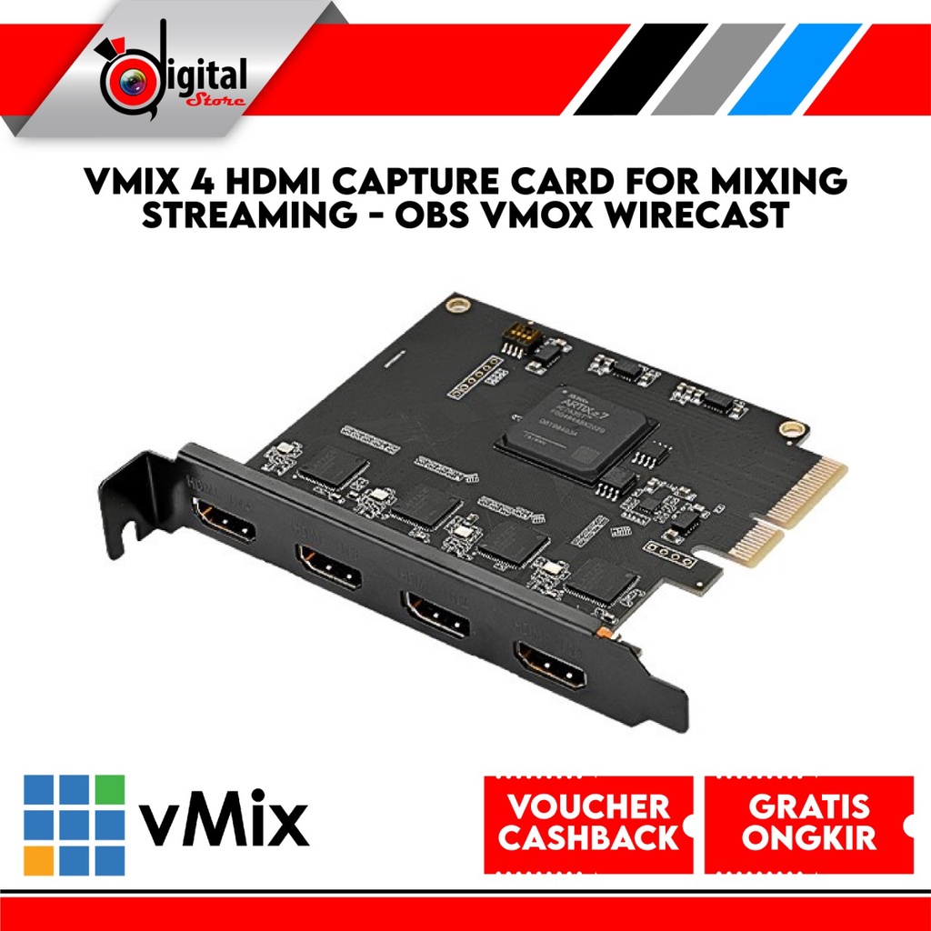 VMIX 4 HDMI Capture Card for Mixing Streaming - OBS VMOX Wirecast