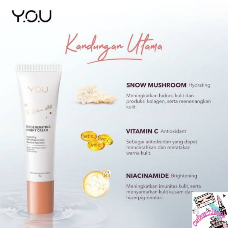 ☃Cutezz_Ching1☃YOU The Radiance White Active Night Gel 30gr