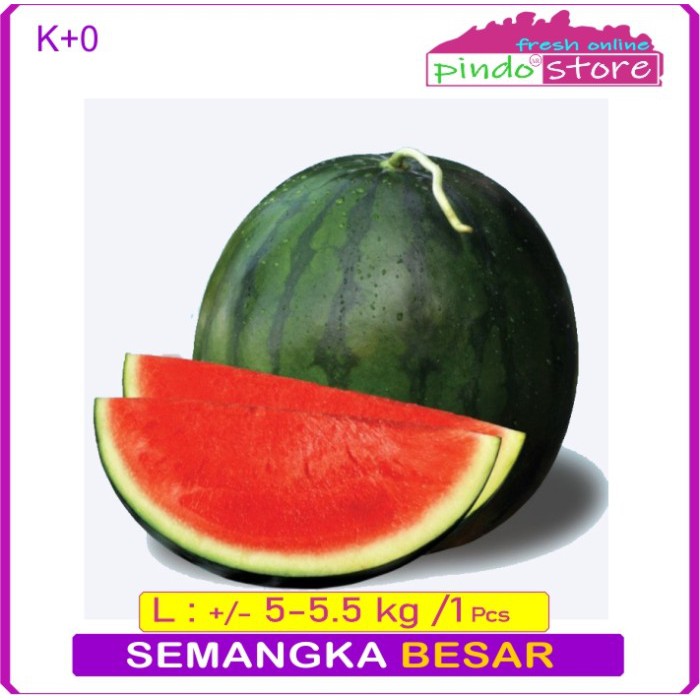 

SEMANGKA MERAH BESAR TANPA BIJI UTUH / WATERMELON FRESH