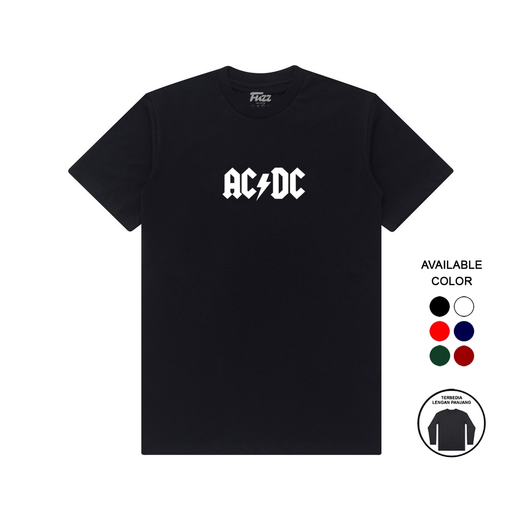 Kaos Band ACDC Baju Distro Musik Metal Tshirt Hardrock Rock AC DC Unisex Pria Dan Wanita