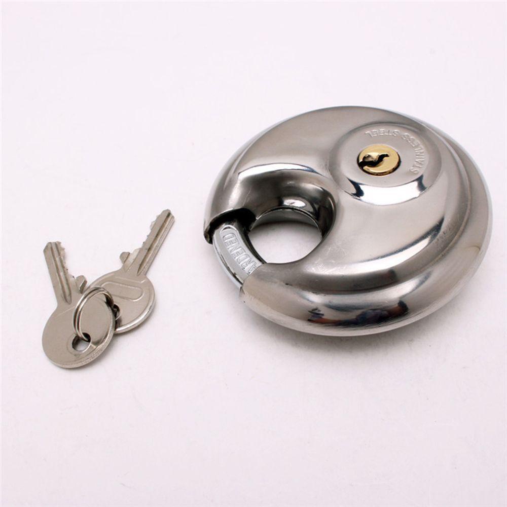 [Elegan] Peningkatan Rumah Stainless Steel Aman Keamanan Gembok Loker Silinder Disc Padlock