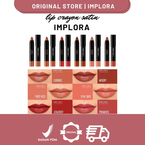 Implora Lip Crayon Satin - Lip Crayon BPOM Original