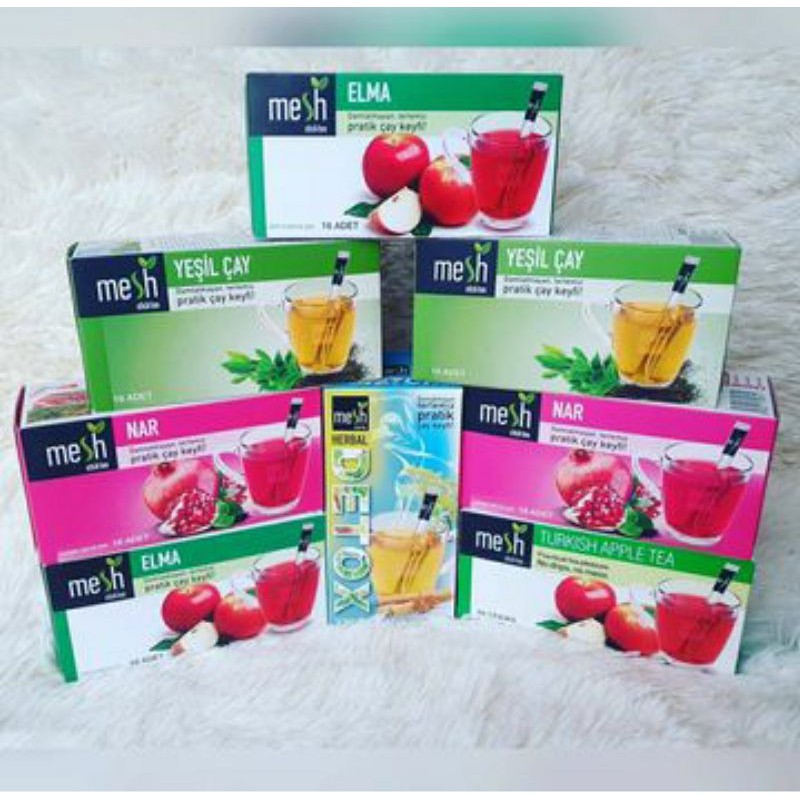Mesh Tea | Teh Apel Turki | Teh Stick Turki | Apple Tea Turki | Mint Tea | Teh papermint | Pomegrana