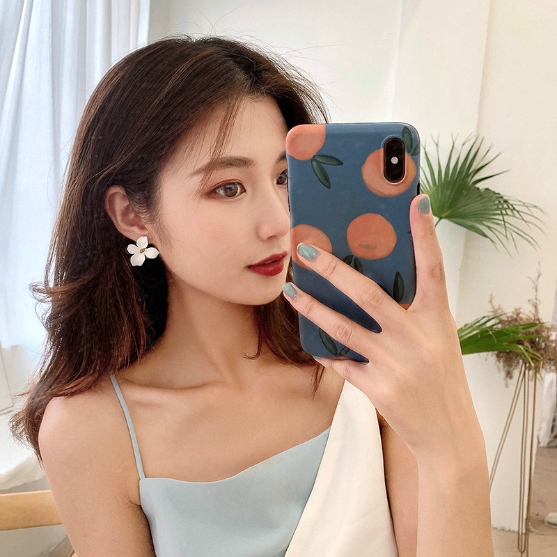Fashion wanita aksesoris gaya liburan musim panas anting bunga segar kecil
