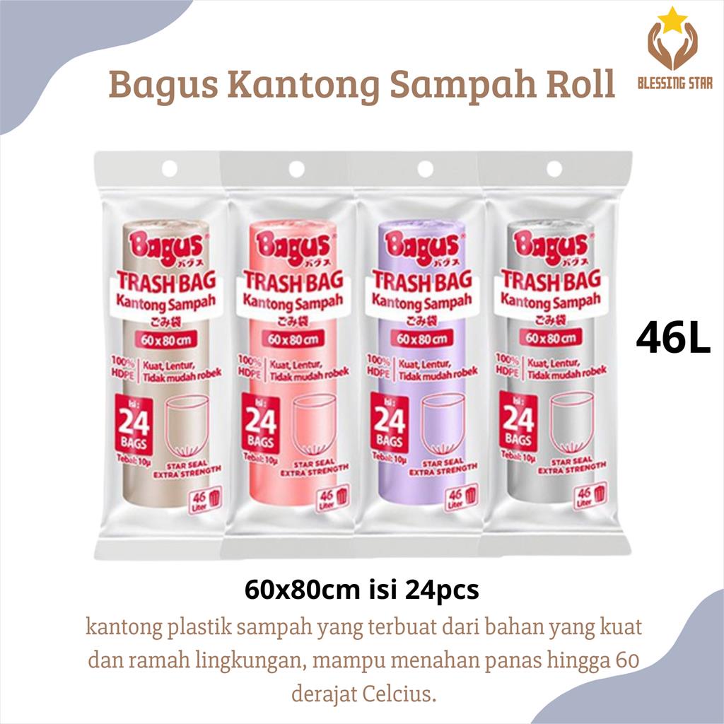 Kantong Sampah Bagus Trash Bag Roll 60 x 80 cm 24's 46L Gold