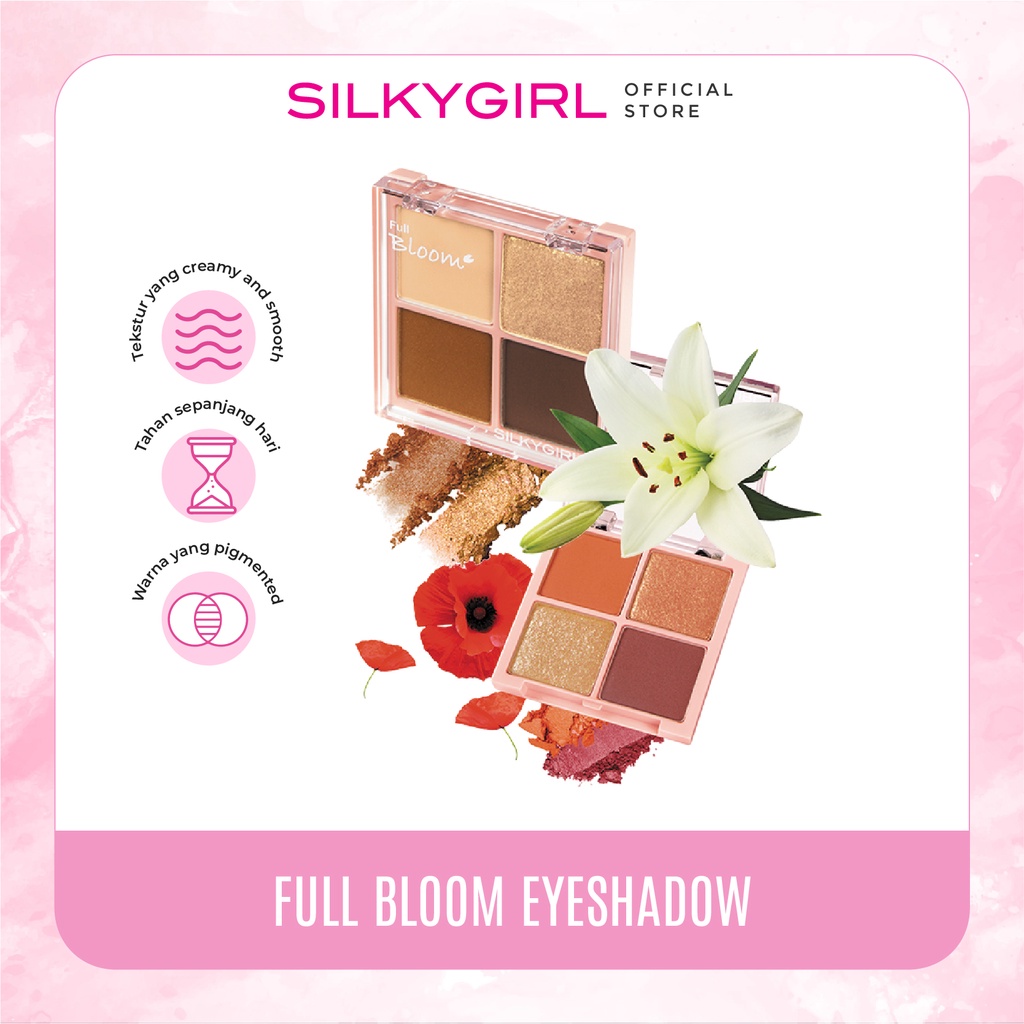 SILKYGIRL Full Bloom Quads Shadow 01 Dazzling Lily / 02 Poppy Haze