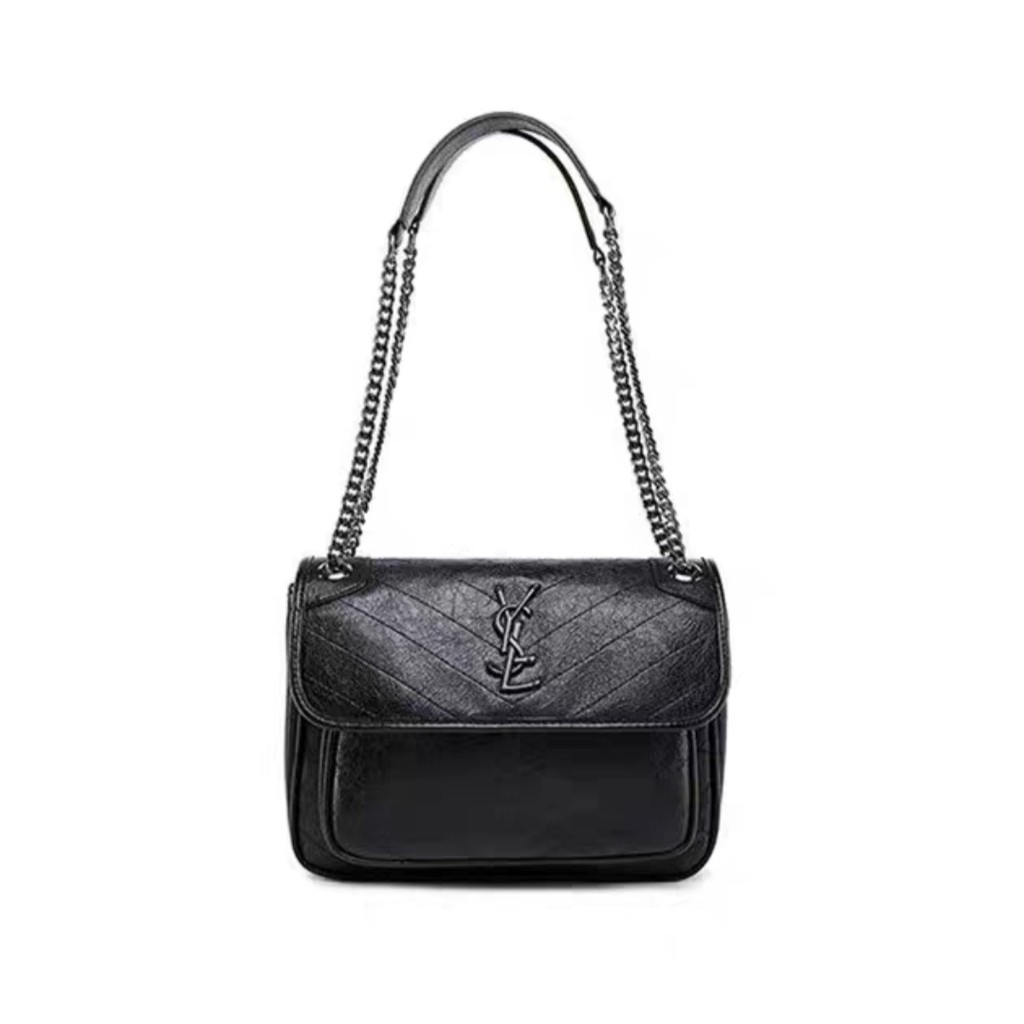 Hot Promo!!Tas Niki Chain Crinkled Quilted Leather Slingbag/Tas Selempang Wanita tas kulit wanita tas wanita import tas wanita kekinian tas selempang bahu shoulder bag wanita crossbody bag tas wanita murah