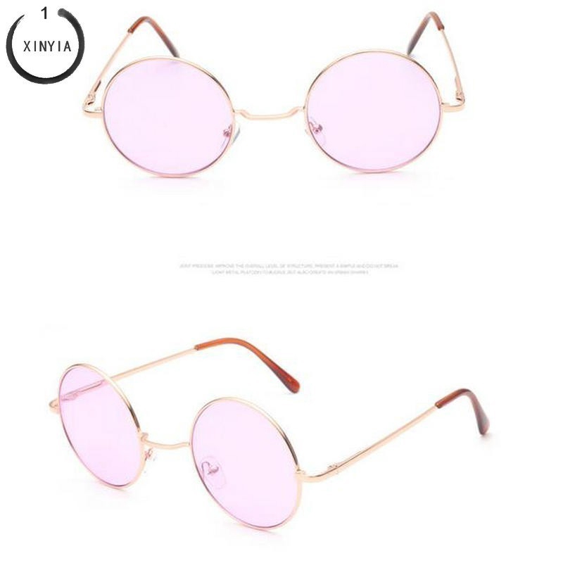 Kacamata Colorful Ocean Glasses Lens Sunglasses Alloy Frame Vintage Eyewear