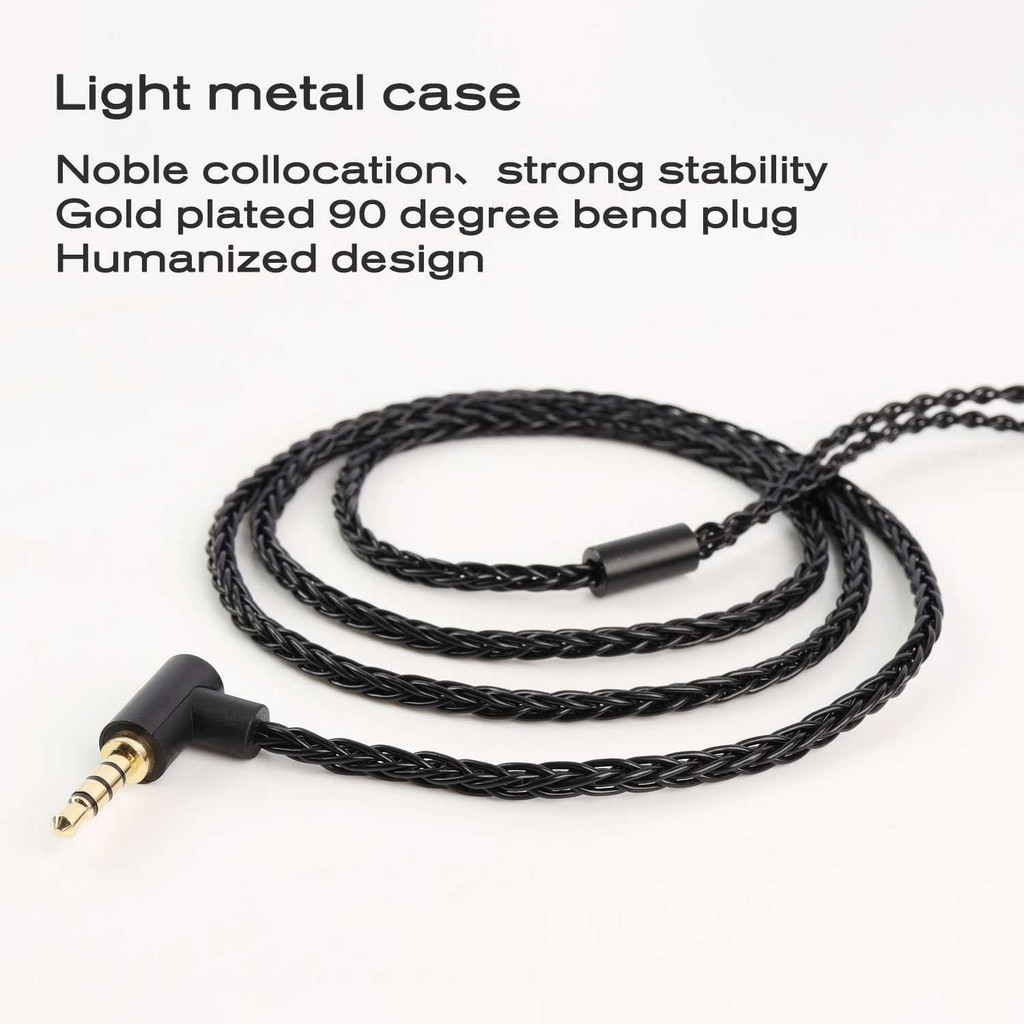 JCAlly JC08s 8 Core Braided High Purity OFC Cable with MIC ZSN PRO X ZS10 PRO ZSX EDX Pro