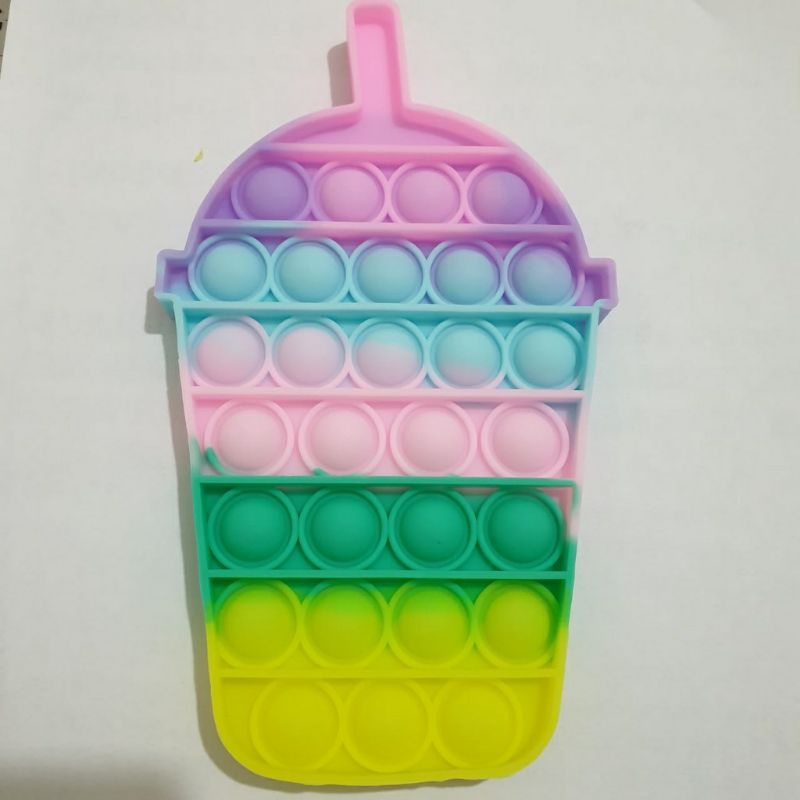 Pop It Boba Cup Macaron & Boneka Boba 25cm | Popit Makaron Boba-3