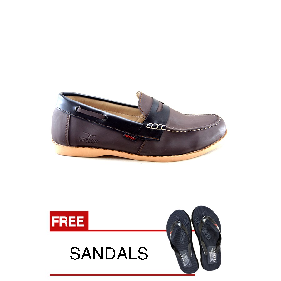 

Redknot - Sneakers Soshito Coklat + Bonus Sandal Senilai Rp.25.000,00