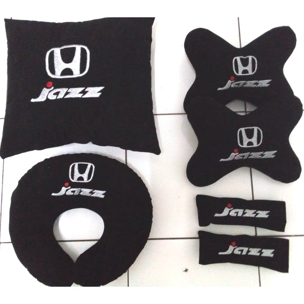 Honda Jazz GD3 bantal aksesoris mobil headrest alas jok sandaran kepala punggung 4 in 1
