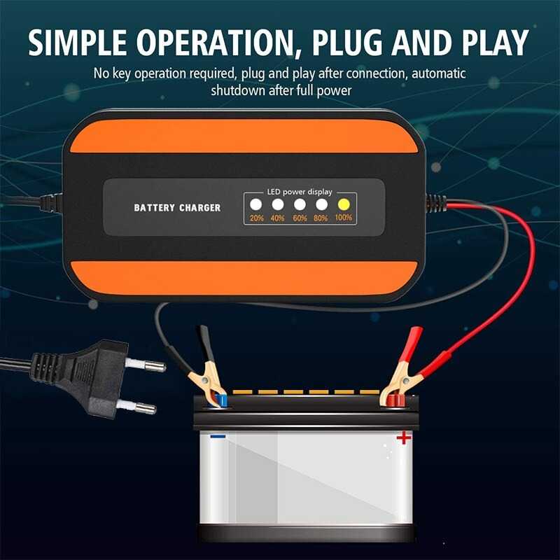 E-FAST Charger Cas Casan Aki Motor Lead Acid Smart Charger 12V 2A 20Ah - ZYX-Y10