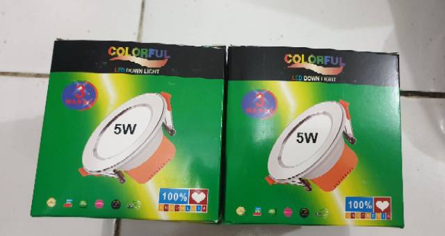 Downlight led 5Watt. Led panel inbow 5w. Nyala 3 warna. Downlight 3 colors