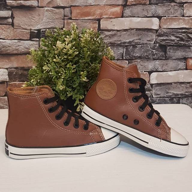SEPATU CONVERSE ANAK HIGH BAHAN KULIT PREMIUM / SNEAKERS KASUAL ANAK / KADO ANAK KECIL /