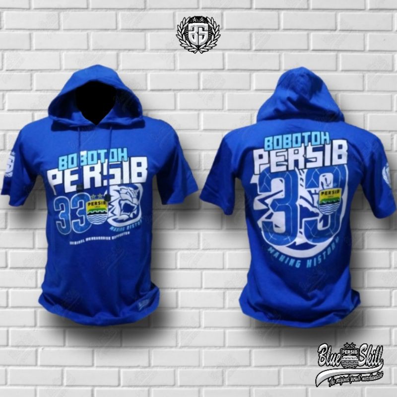 Kaos hoodie PERSIB / kaos hoodie pendek / atasan dewasa / kaos BOBOTOH PERSIB pria dan wanita / kaos originalblueskill