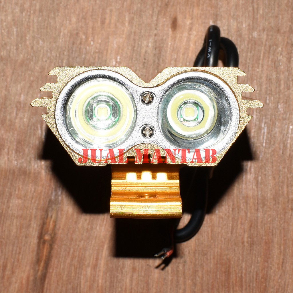 Lampu Tembak Motor LED Super Terang l Variasi Aksesoris Motor Dan Mobil Lampu Owl Super Focus Lampu Tembak Projector Bi Xenon Waterproof Arus DC Lampu Tembak LED 2 X Universal Murah