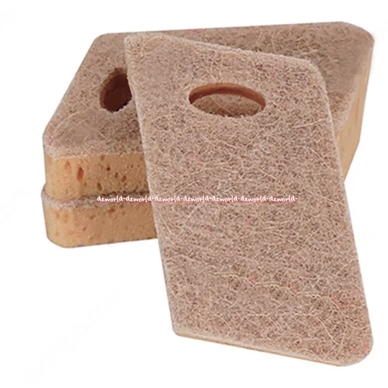 Proclean Spons Scrubber Sisal 3pcs Sponge Spon Cuci Piring Coklat Serat Dari Tumbuhan Pro Clean