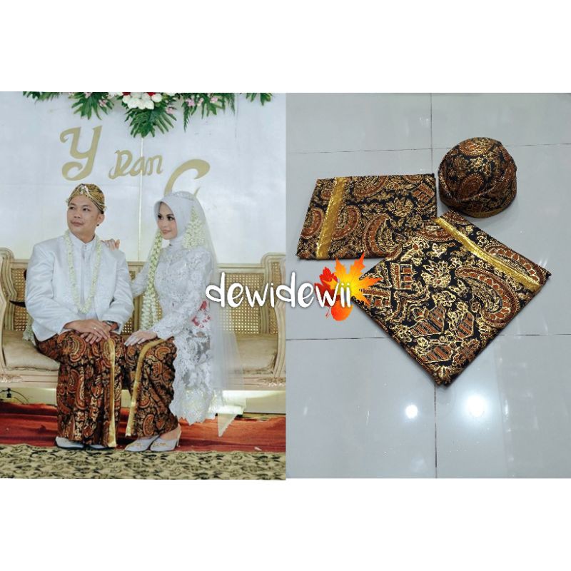 1set, JARIK + BLANGKON Pengantin Prodo, BANYAK PILIHAN MOTIF