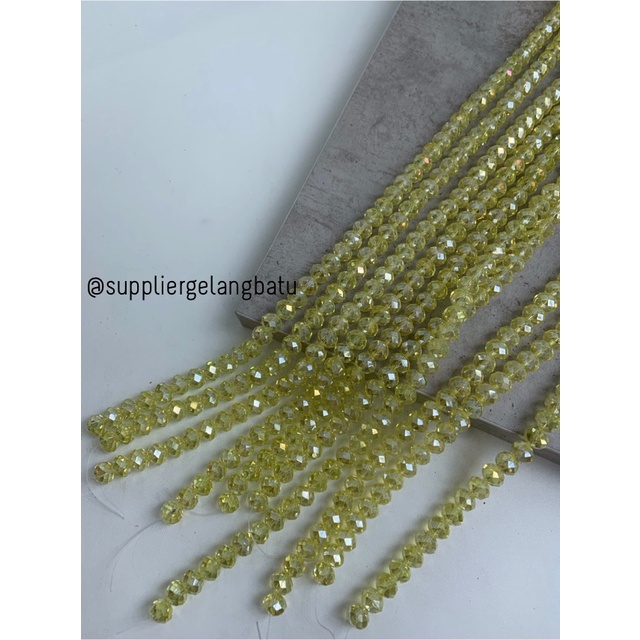 Crystal Ceko kilap 10mm yellow quartz kuarsa kuning bening kristal acc