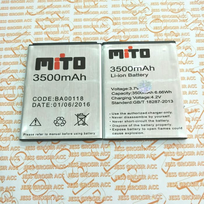 Baterai Battery Double Power MITO BA-00118 BA00118 A73 FANTASY FLY