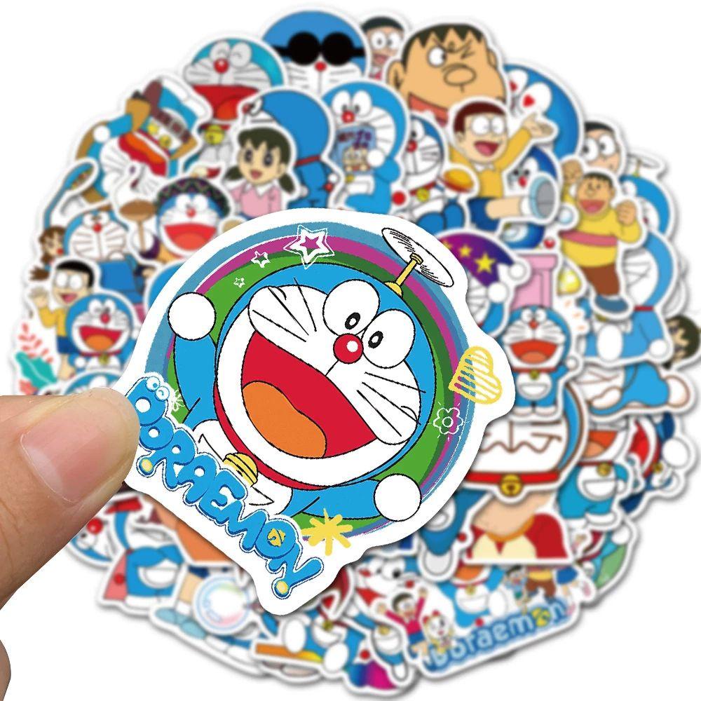 Mxbeauty Doraemon Stiker Decals Laptop Tahan Air Perekat Diri Alat Tulis Stiker Bagasi Skateboard Ponsel Graffiti Stiker