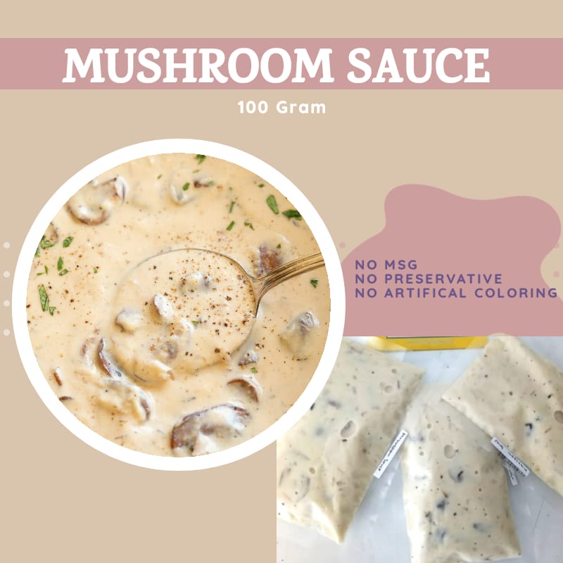 

Mushroom Sauce 100 Gram / Saus Jamur / Saus Steak / Halal / Ready To Eat