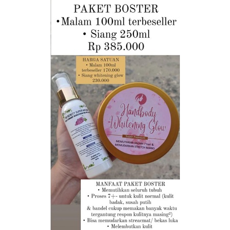 Jual PAKET BOSTER SIANG MALAM Shopee Indonesia