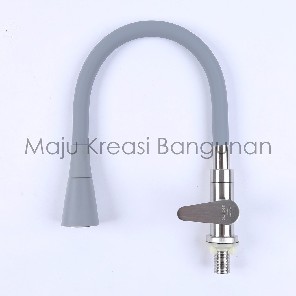 Kran Angsa Fleksibel SOLIGEN Stainless Keran Cuci Piring Tancap Tanam Sink Flexible SSR505 SSR 505