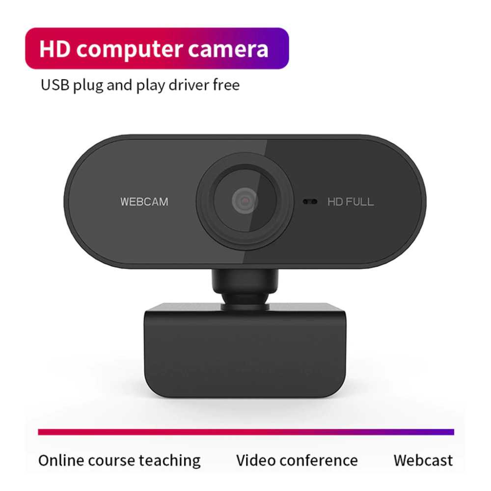 IDN TECH - Taffware HD Webcam Desktop PC Video Conference 1080P with Mic - F37