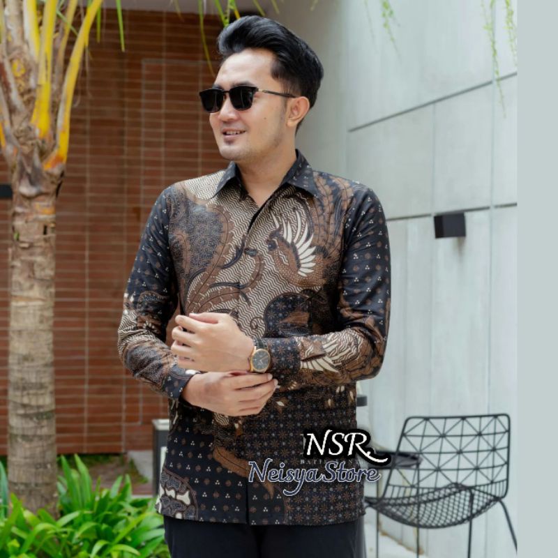 NEW ARRIVAL DISTRO BATIK PRIA BORDIR SOGAN HRB062 BATIKAF NOTOARTO BATIK