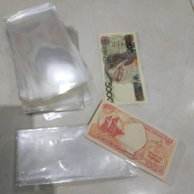 Plastik pelindung uang kuno plastik buket plastik opp tebal uang kuno packing tambahan ponorogo acc