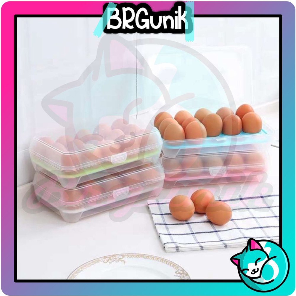 BRGUNIK Kotak Telur / Box Telur 15 Sekat / Egg Organizer R570