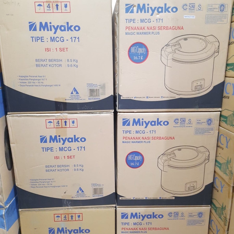 MAGIC COM RICE COOKER MIYAKO MCG171 MCG 171 16,7L 16,7 LITER  JUMBO PENANAK NASI