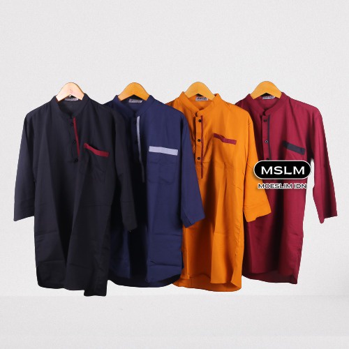 BAJU MUSLIM KOKO KURTA PRIA TERLARIS/KOKO TANGAN PENDEK BAHAN ADEM