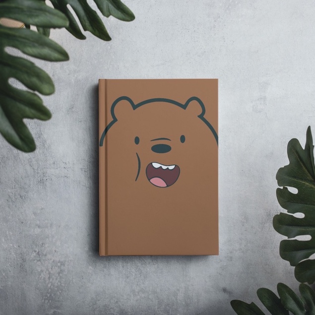 

Terlaris ✨ - Buku Catatan Journal Diary Buku Tulis Notebook Agenda, Polos dan dotted We Bare Bear Grizzly3.1.23