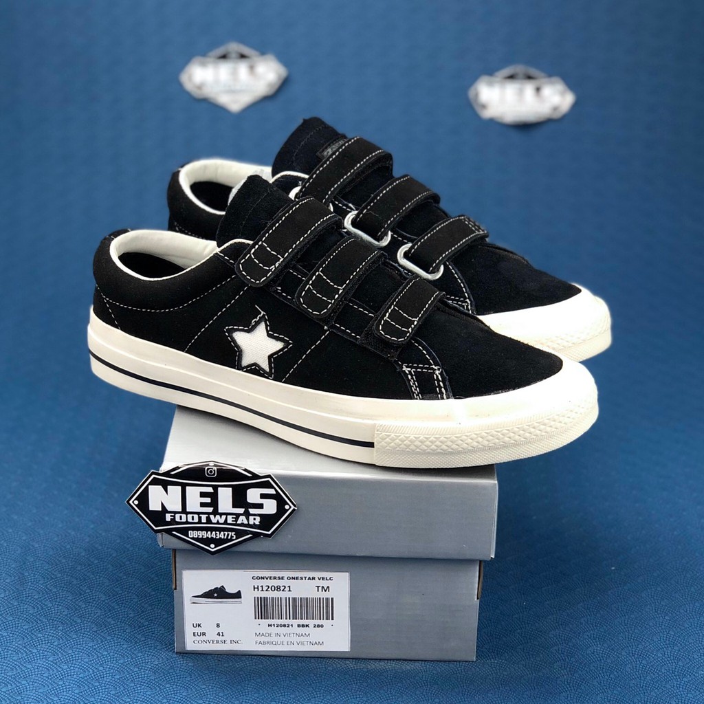 CONVERSE ONE STAR 3V VELCRO SUEDE BLACK 