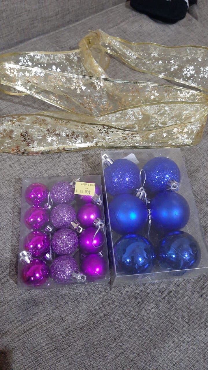 Pita Natal Berkawat 6,5 Cm Meteran Hiasan Aksesoris Ornamen Pernak Pernik Pohon Natal Christmas