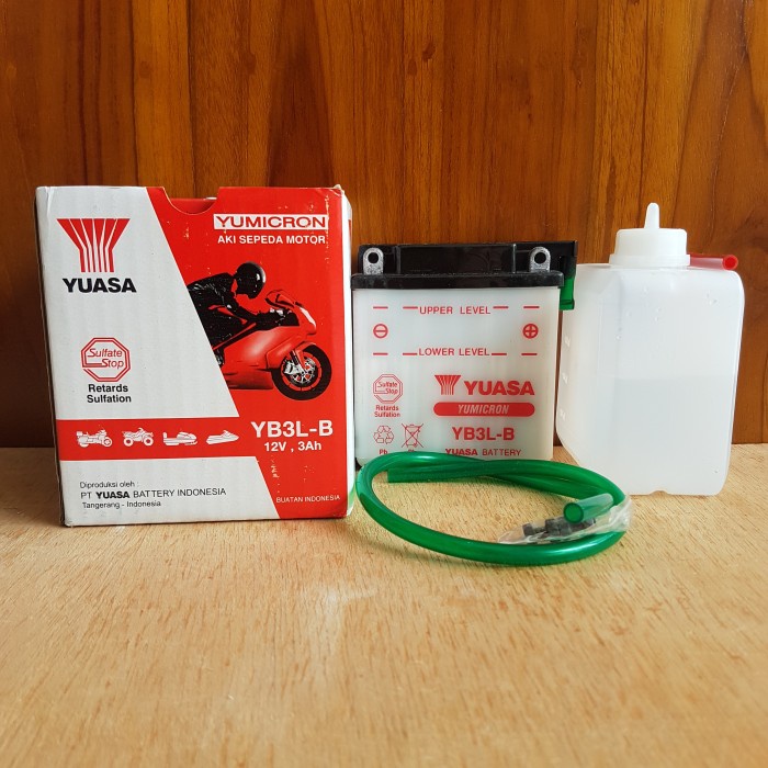 AKI BASAH ACCU YUASA YB3LB YB3L-B 12V 3AH RX KING SATRIA 2T