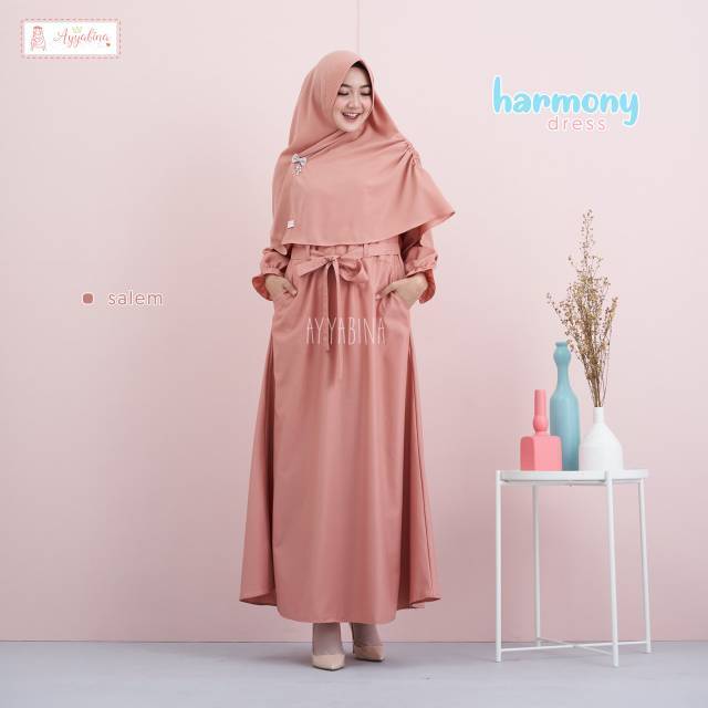 GAMIS POLOS KATUN TOYOBO - Harmony dress AYYABINA - DRESS KEKINIAN TOSCA SALEM