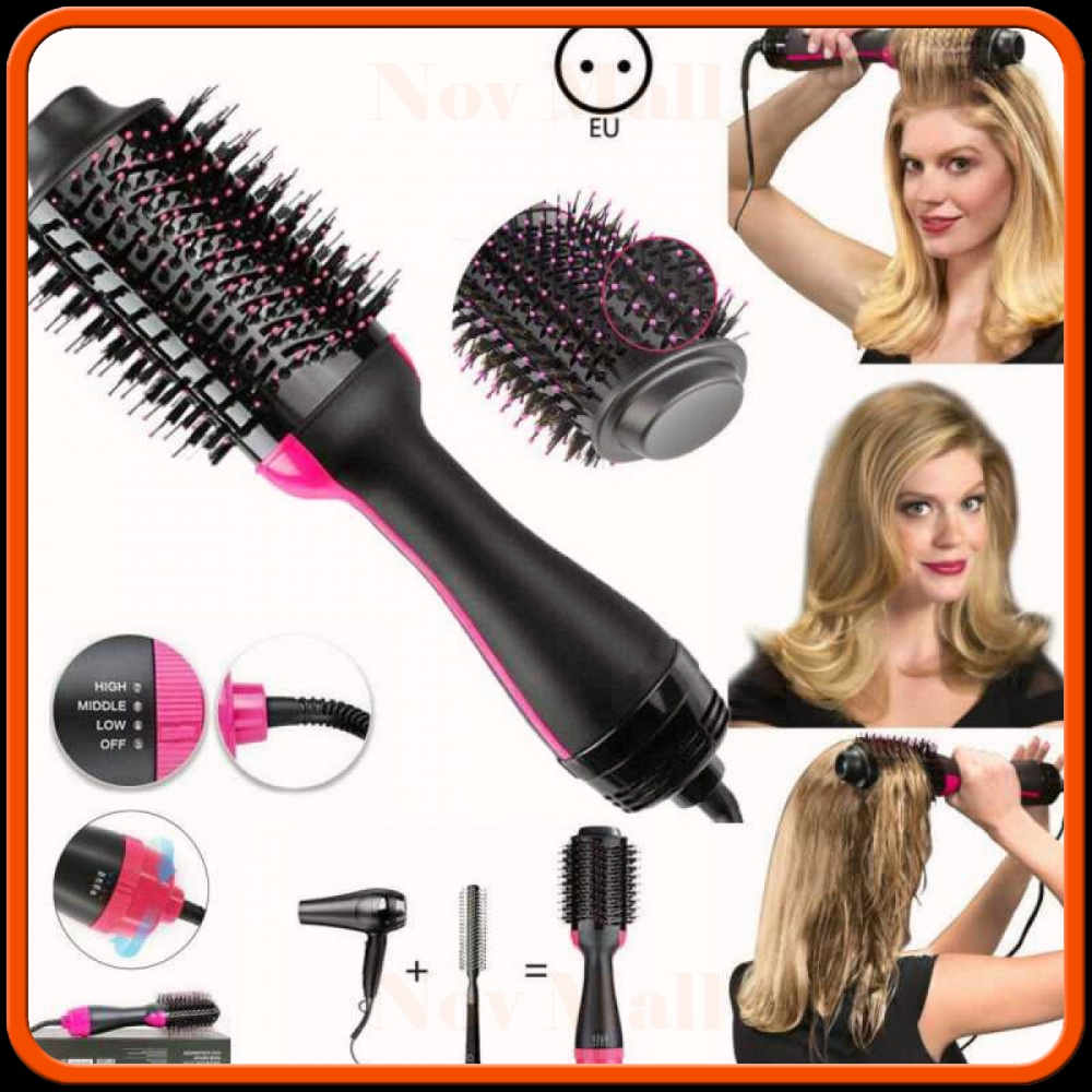 Sisir Roller Hair Dryer Rambut 2in1 Volumizer Curler Comb WB-336