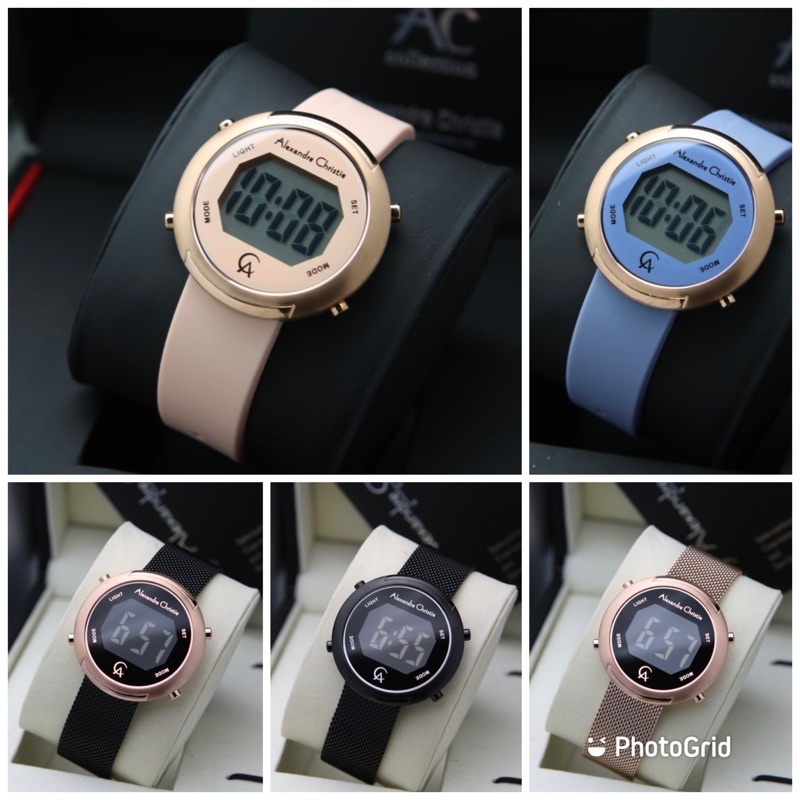 jam tangan wanita alexander cristie ac9337 / ac 9337 digital orignal garansi resmi 1 tahun