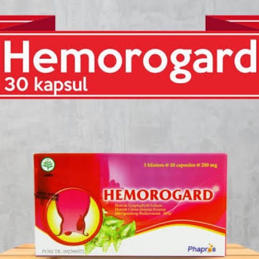 ORIGINAL HEMOROGARD 30 KAPSUL 1 BOX / OBAT WASIR AMBEIEN HEMOROGARD 1 BOX ISI 30 KAPSUL