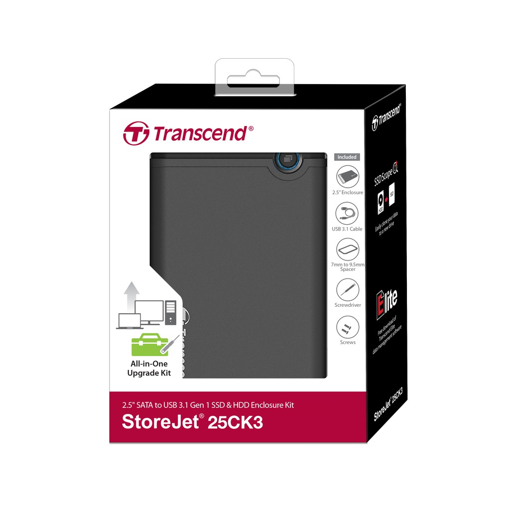 Transcend TS0GSJ25CK3 2.5 SSD HDD Enclosure Kit