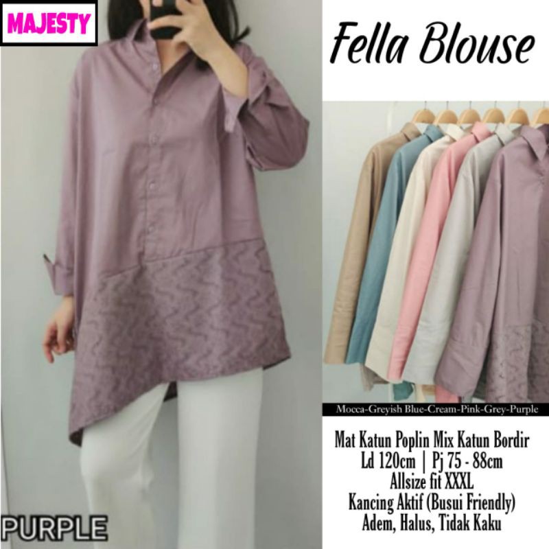BLOUSE FELLA/ATASAN JUMBO KATUN BUSUI ALLSIZE FIT TO XXXL