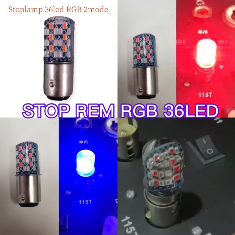 LAMPU STOP REM WARNA RGB STOPLAMP RCB 36 LED 30 LED 13 LED