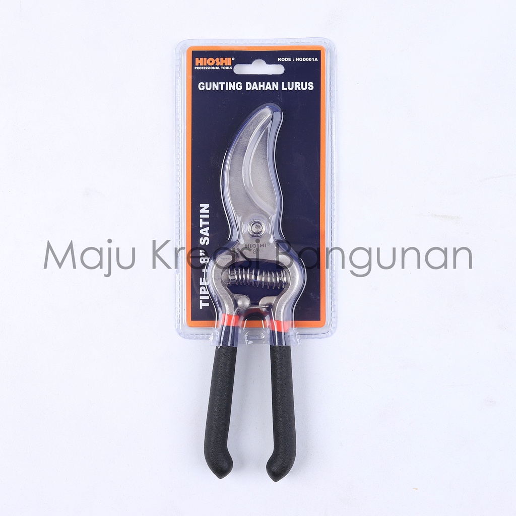 Gunting Dahan Lurus Hioshi Bengkok Pemotong Pohon Potong Ranting Daun Bunga Tanaman Taman Kebun Rumput Garden Pruning Stek 8 Inch