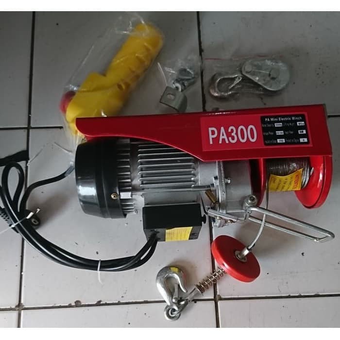 Mini Electric Hoist Wire 300KG Wire Winch PA-300 Katrol Elektrik