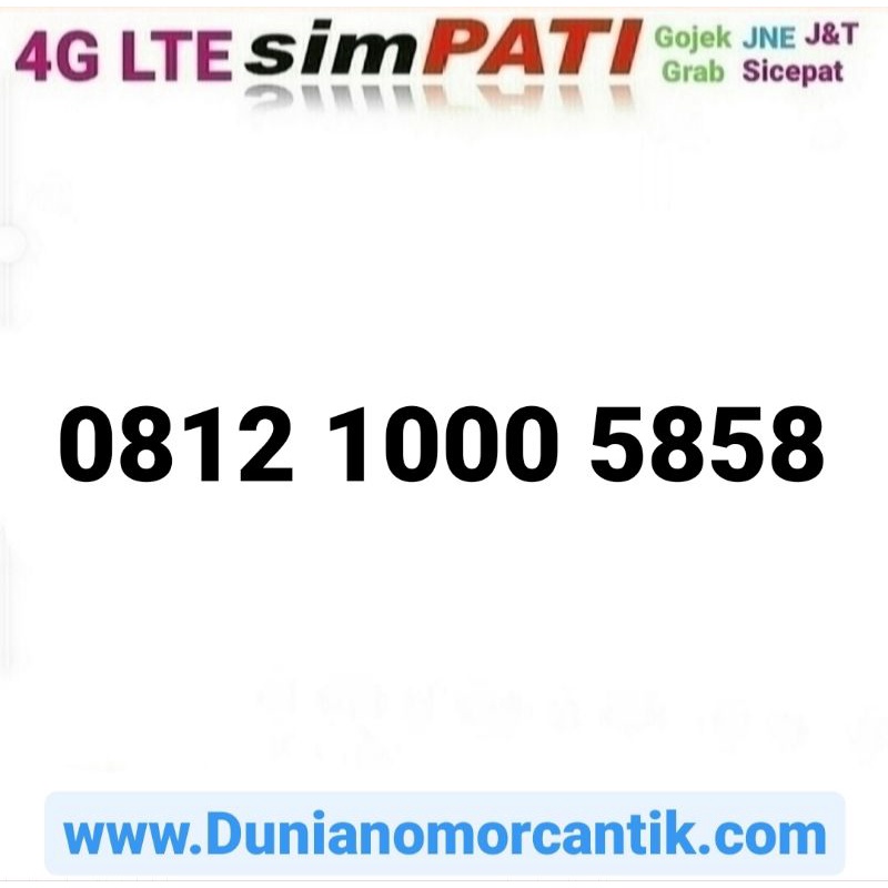 Nomor Cantik Simpati 4G 5858 mapan