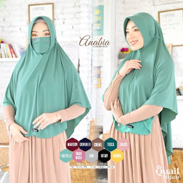 ANABIA QUAIL HIJAB BERGO SYARI BERGO MASKER